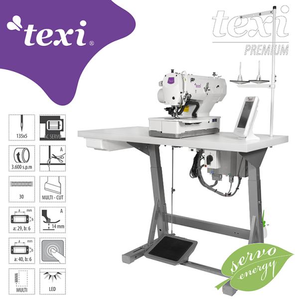 TEXI O PREMIUM Elektronische Knopflochmaschine